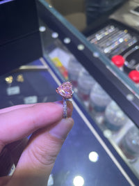 For Kaley,main stone 3.03ct pink/VS1  side stone 0.397cr 18k gold