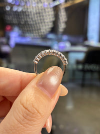 For Tourbaby, Custom 1.1ct Half eternity emerald band, DE/VS-VVS in 18k yellow gold