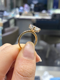 Deposit For uniquely radiant cut 14k gold E/vs1 total 3.219ct