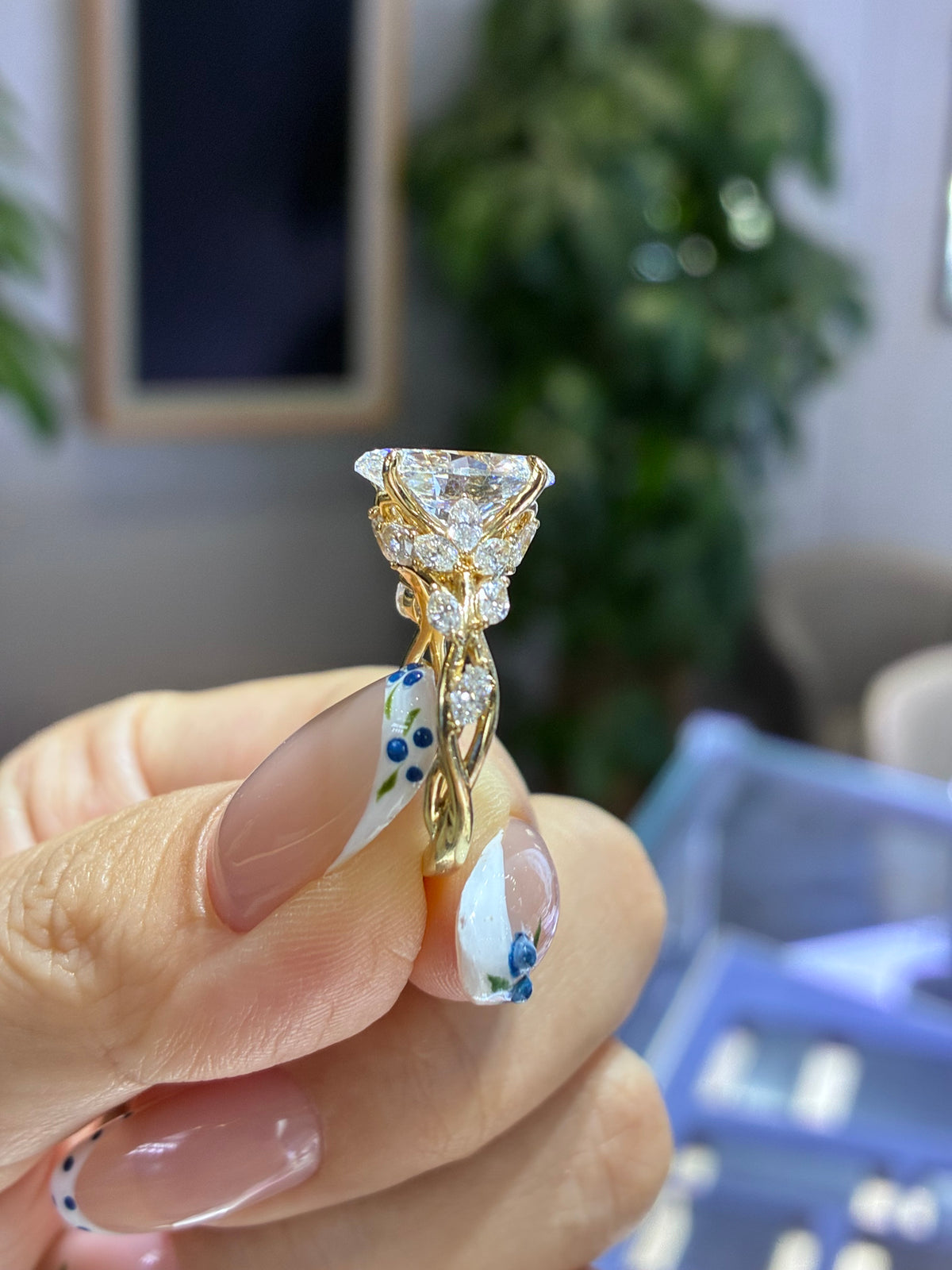 For ME, Deposit for 3.03ct +1.08ct Oval Lab Diamond Ring, D/VS1, 14k yellow gold