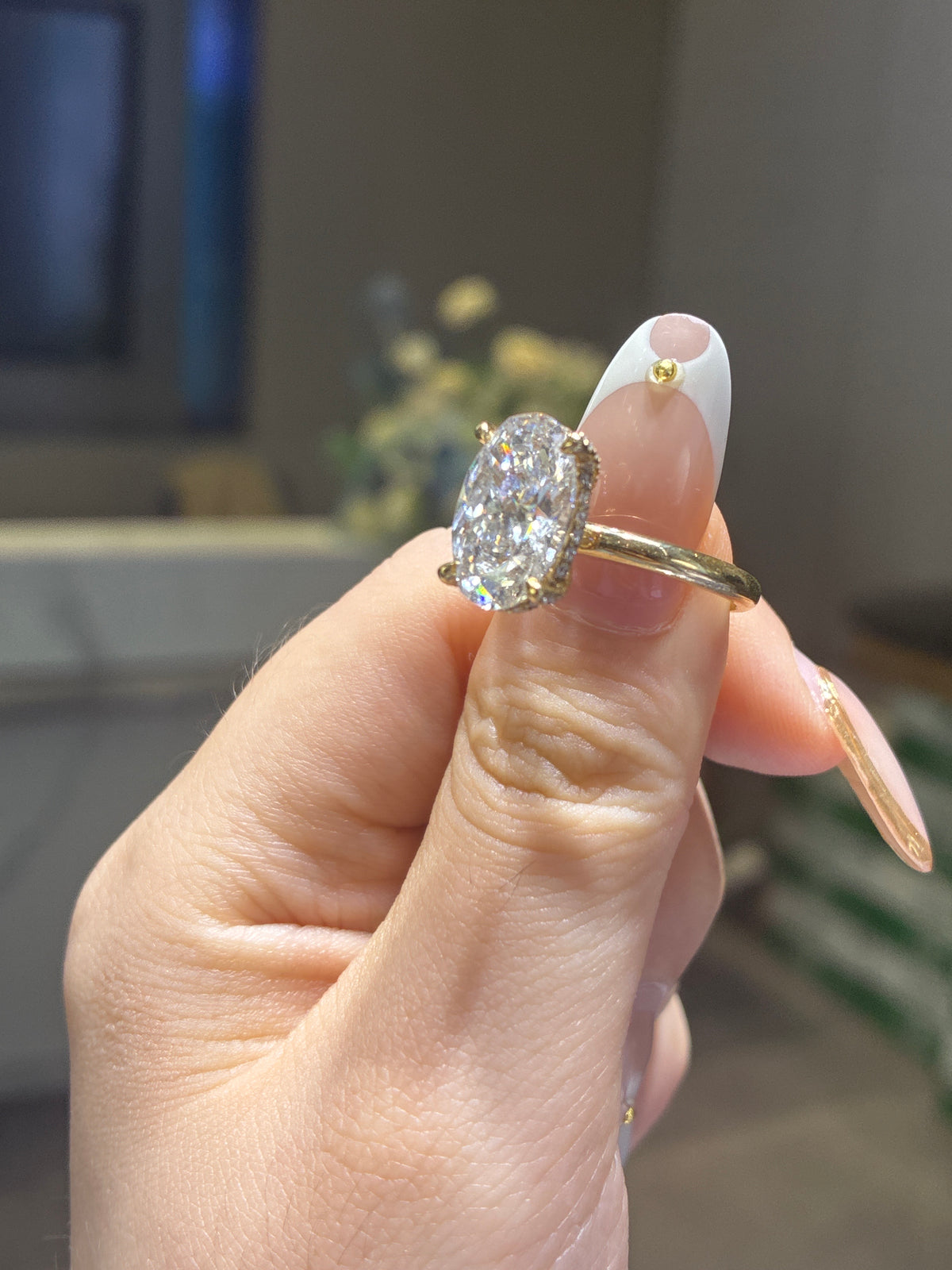 For josseline 14k yellow gold oval cut gold E/vs1