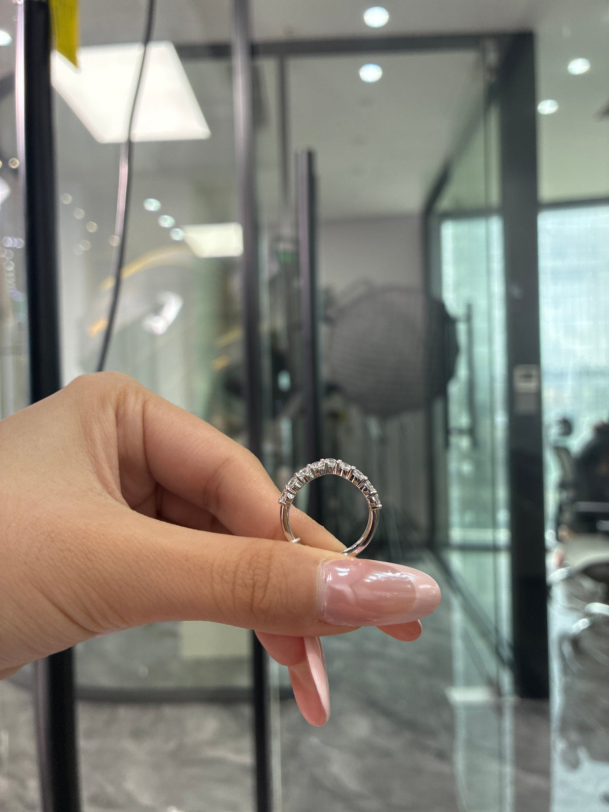 Deposit for Desiree Gideo, 14k white gold, 0.996ct total diamonds