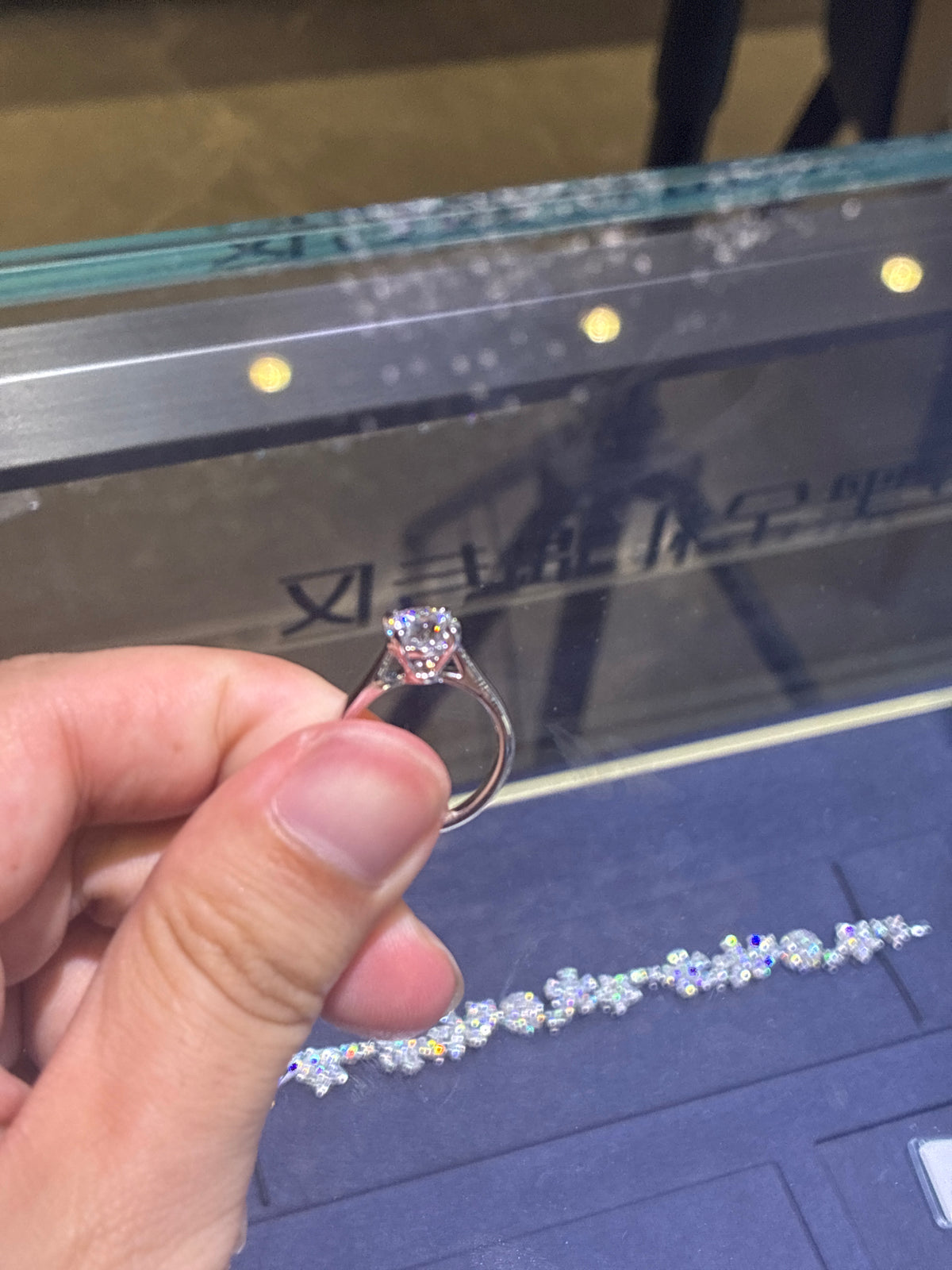 Deposit For Amybjolincampbel,14k white gold,trilliant cut,1.5 ct D/VVS2