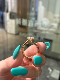 50% Deposit For Akosua 14k solid yellow gold 2.89ct pear D/VVS2 with bubble band, with Marquise eternity wedding band.