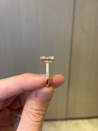 For Mo 14K solid yellow gold E/VS1 3.1ct Size 9