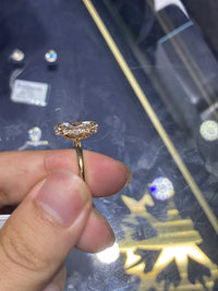 For Hannah,14k yellow gold ,main stone moval cut 3.03ct side stone 0.331ct F/VS1