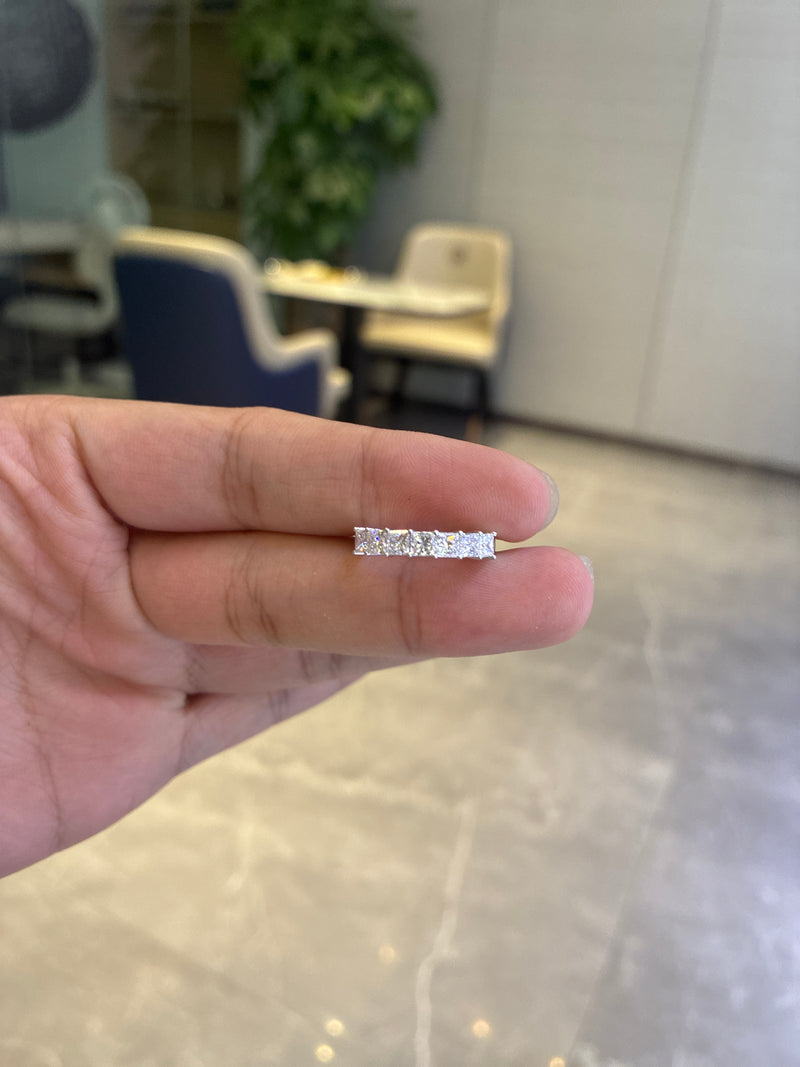 For SC 14k white gold princess cut band (1.1ct)￼