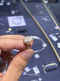 For James,14k yellow gold main stone pair cut 2.06ct E VS1