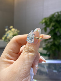 For George 14k gold 6ct pear cut two tone design customize
