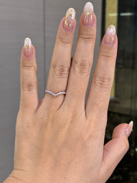 For Andrea, 14k White Gold Curve Band