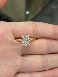 Deposit For danimals_g 14k yellow solid gold 2.22ct oval D VVS2 with 0.075 hidden halo