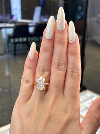 Deposit for Maine Girl Platinum 950 high setting ring without hidden halo, 4.01carat cushion D/VS1