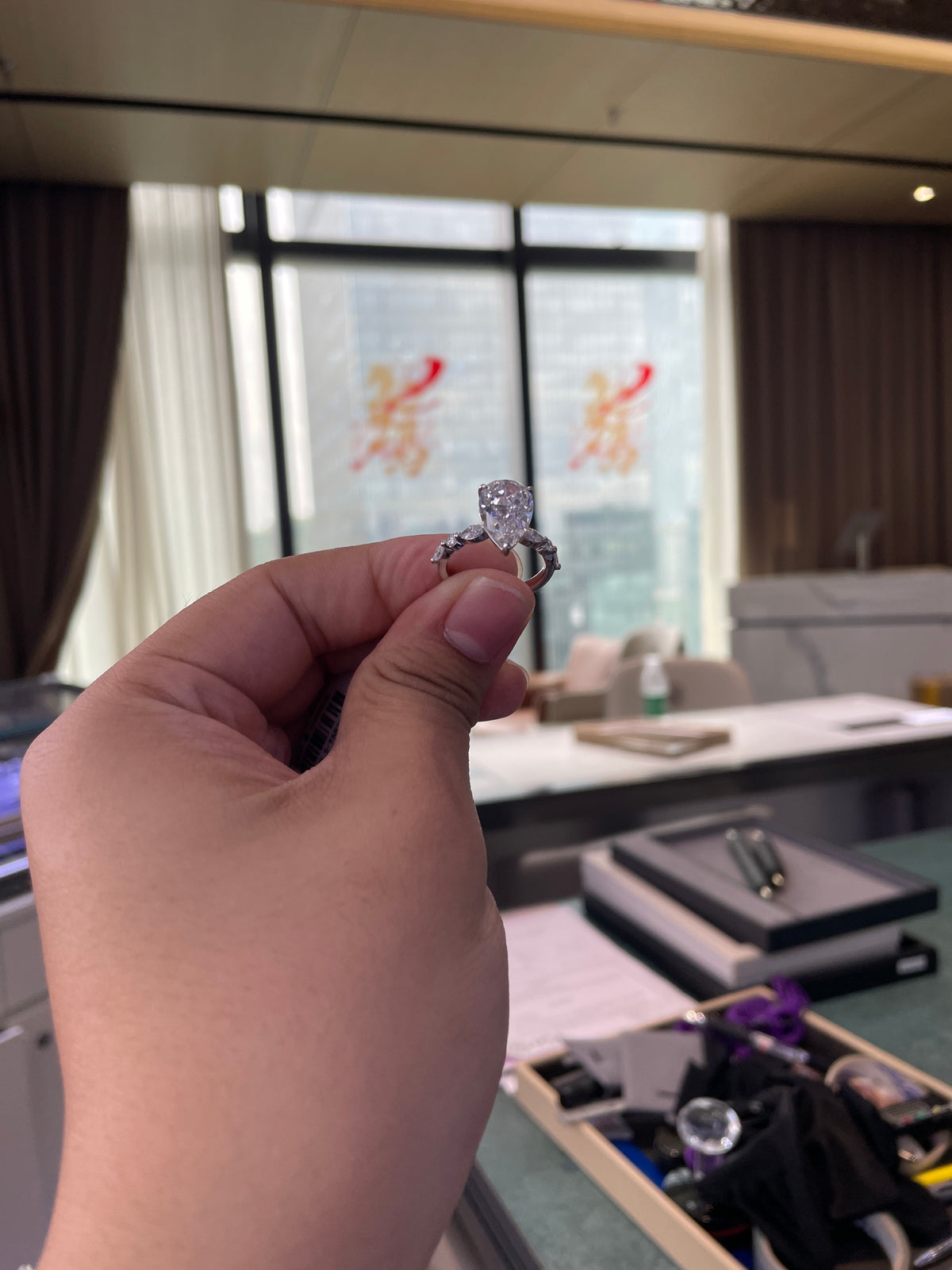 Deposit For Ana Maravilla 3ct Emerald Cut with Marquise band 14k