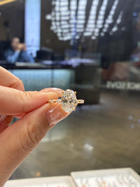 For Jodie, Deposit for 3.5ct Oval mainstone with 0.577ct sidestones, D/VVS2, in 14k yellow gold
