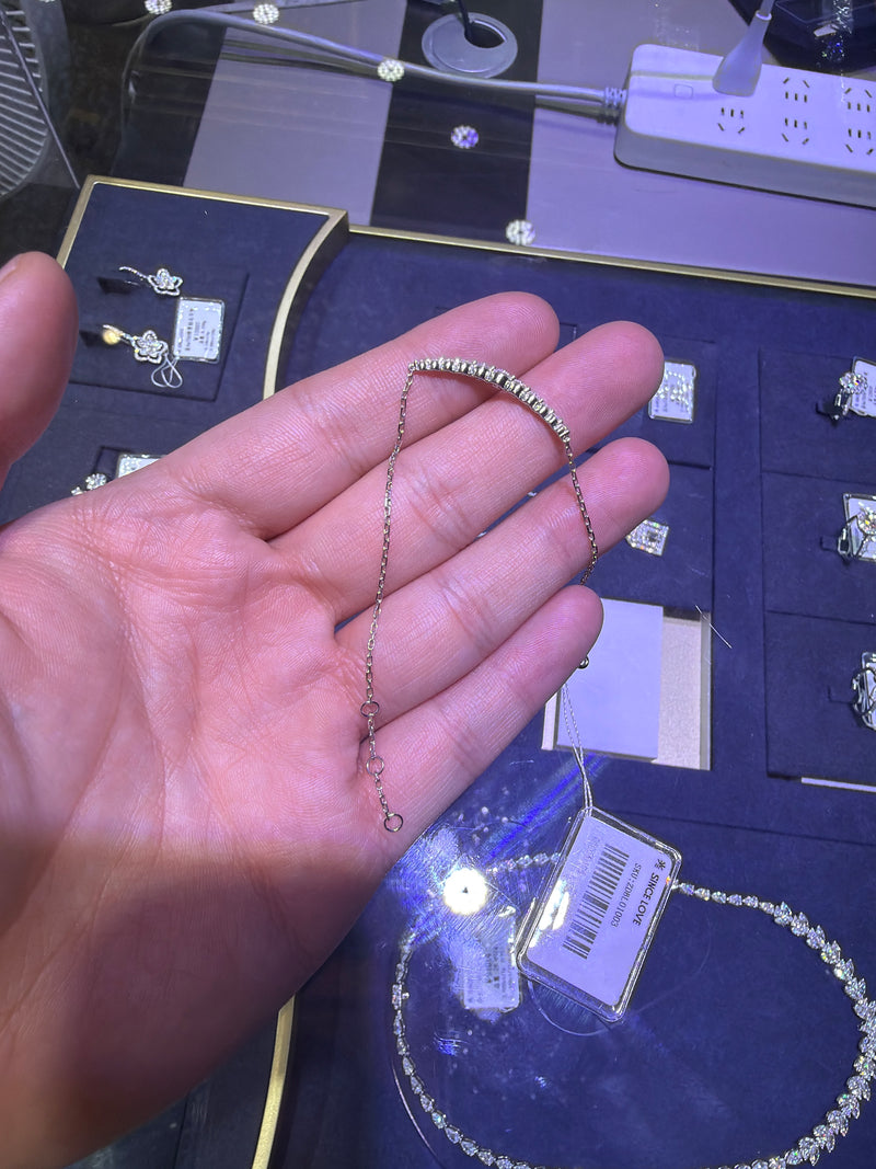 Since Love 18K White Gold Diamond Bracelet – 0.31ct D/VVS, 10 Stones
