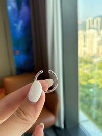 50% Deposit For Keylke 14K solid white gold open band