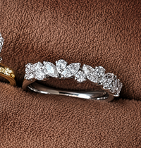 Remaining balance for Amanda Platinum950 mixed cut wedding band(stack with 4 carat cushion solitaire ring)