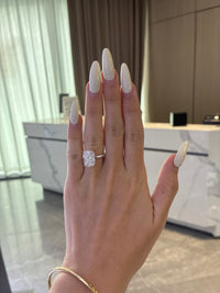 Deposit for Kassandra 14k solid white gold with hidden halo