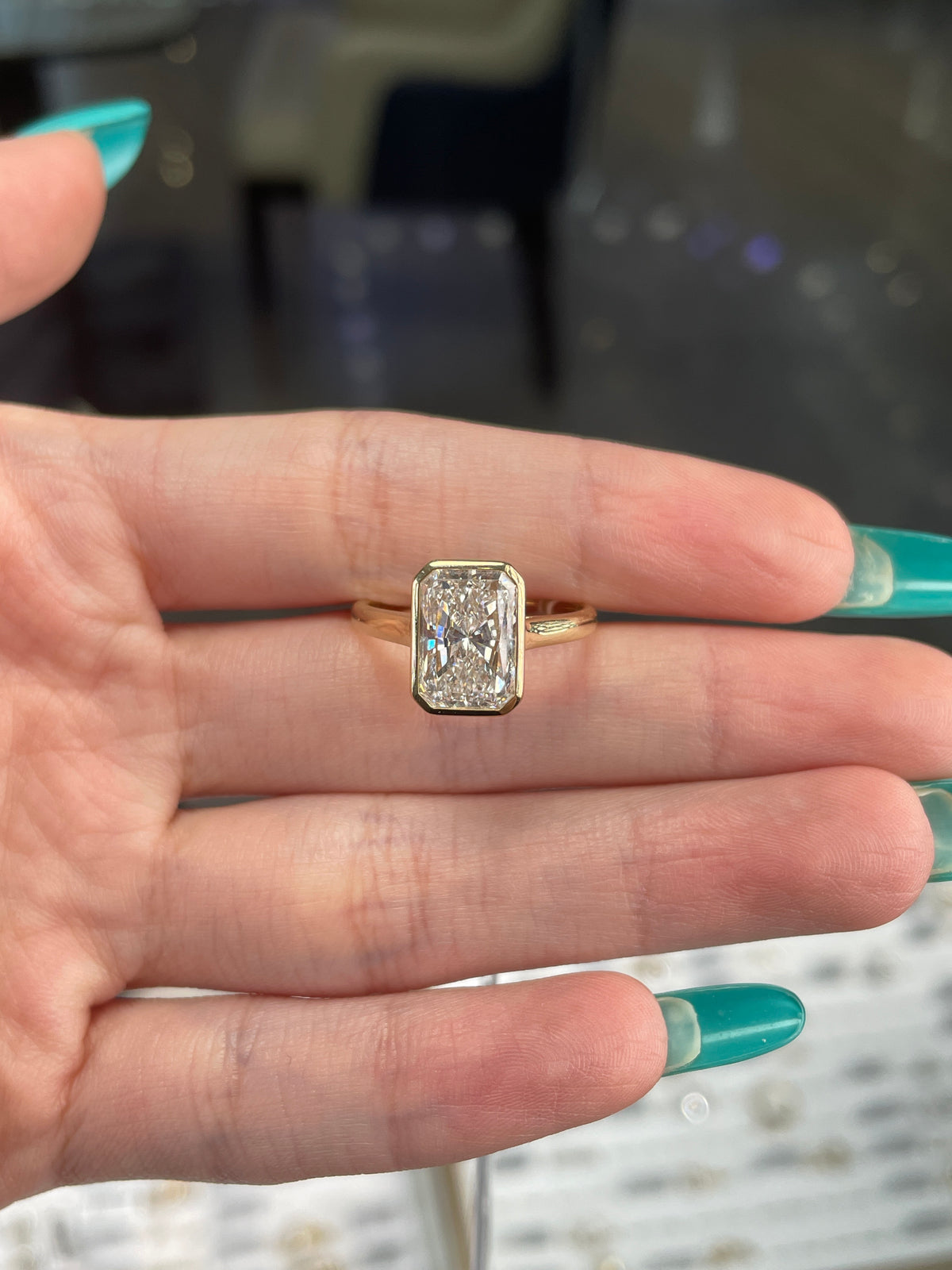 For Sarah 14K solid yellow gold 2.87carat E/VS1(Ready to ship)
