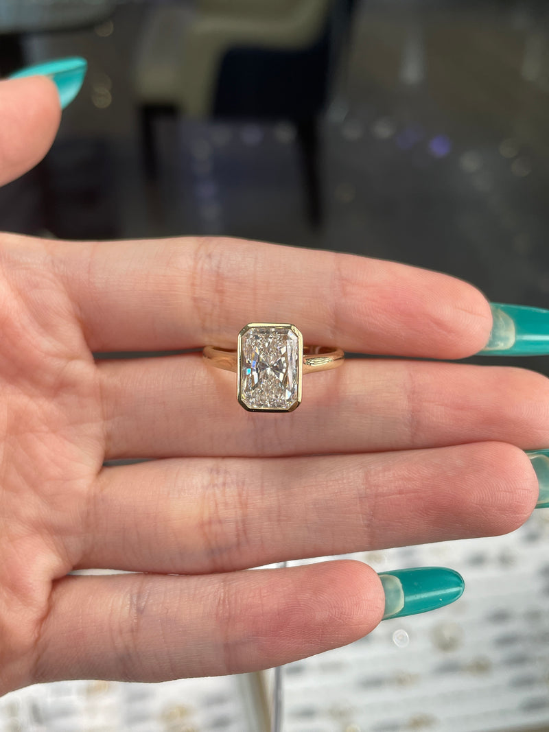 For Sarah 14K solid yellow gold 2.87carat E/VS1(Ready to ship)