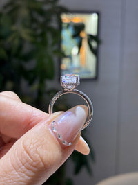 remaining balance For Cockapoo ocean 2ct Oval Solitaire Ring, D/VVS2, 14k gold