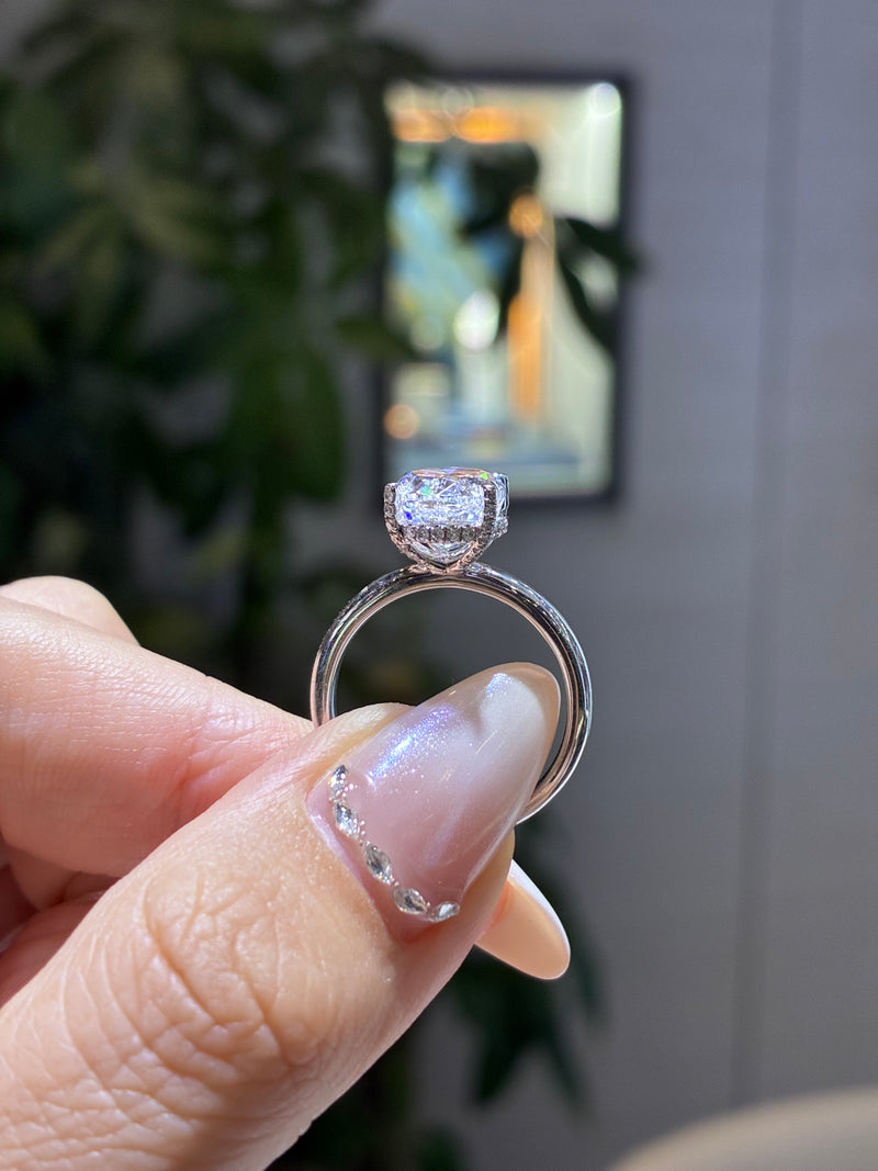 remaining balance For Cockapoo ocean 2ct Oval Solitaire Ring, D/VVS2, 14k gold