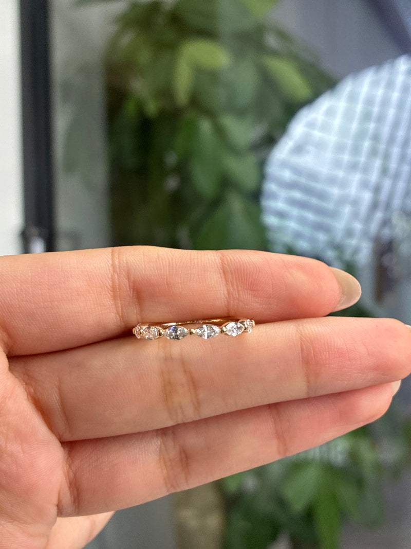 For Araceli.g93, 14k white gold, marquise half eternity, 0.5ct total, D-E/VS,VVS