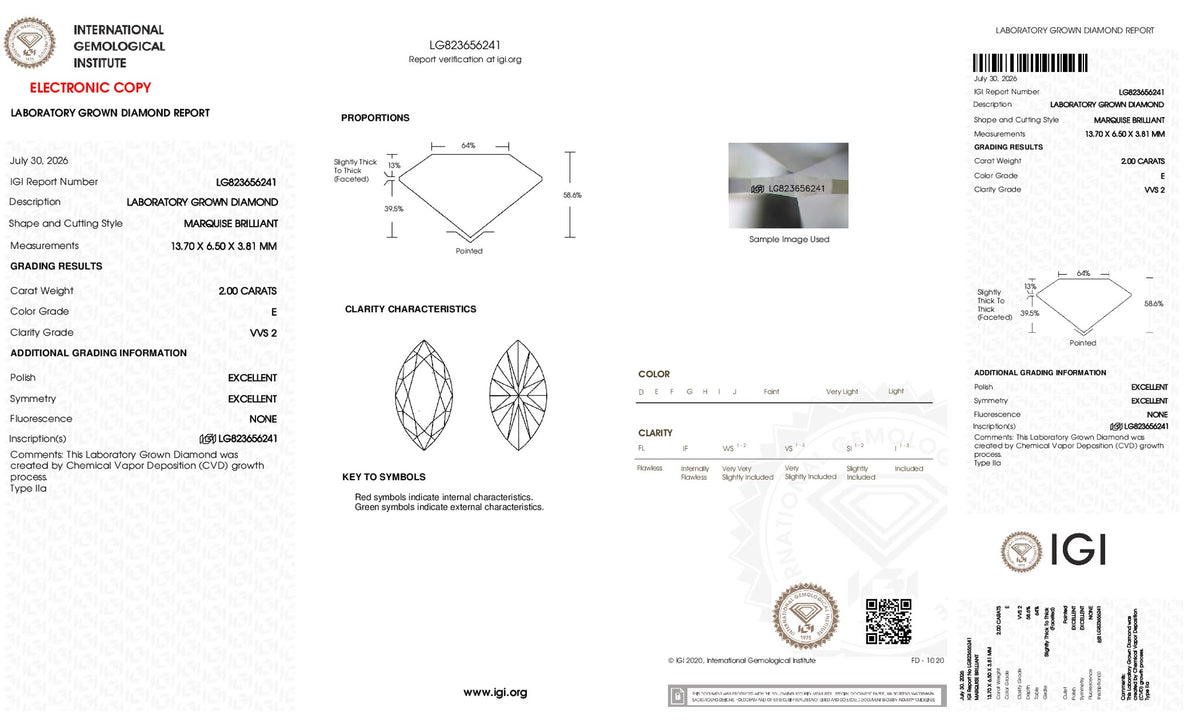 For Mindy, 2ct Marquise loose diamond, E/VVS2