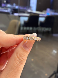 For Catherine, 1.793ct Bezel Half Eternity band, in 14K yellow gold, DE/VS-VVS