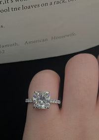 Deposit for sweetiestella8 , platinum,5.01 carats,E/VS1, (ratio 1.29),hidden halo,half paved band, size 6.5