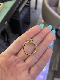 For Naeohmyy 18k yellow gold dutch marquise 3carat E vs1 ring with 0.24 side stone