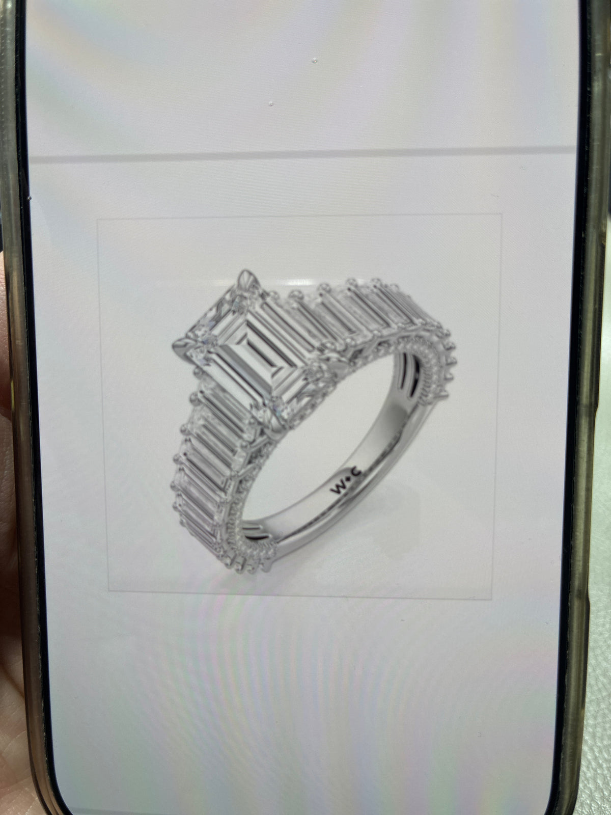 Remaining Balance for Glittery Vision 14K solid white gold 3.5ct 4g