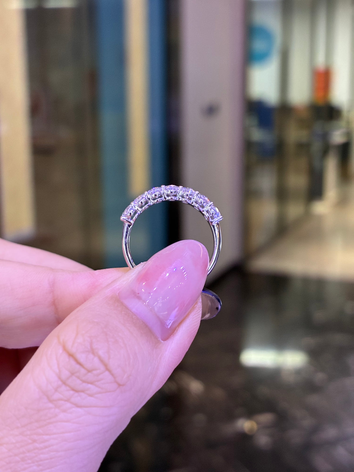 For Anna – First Deposit for Custom Order
1️⃣14K white gold, 2mm plain band mounting with plain basket,designed to fit a 1.85ct moval diamond (11.36 × 6.42 × 3.92mm).
2️⃣ 14K white gold oval half-eternity band, 1ct total weight, D–E color, VS–VVS clarity.