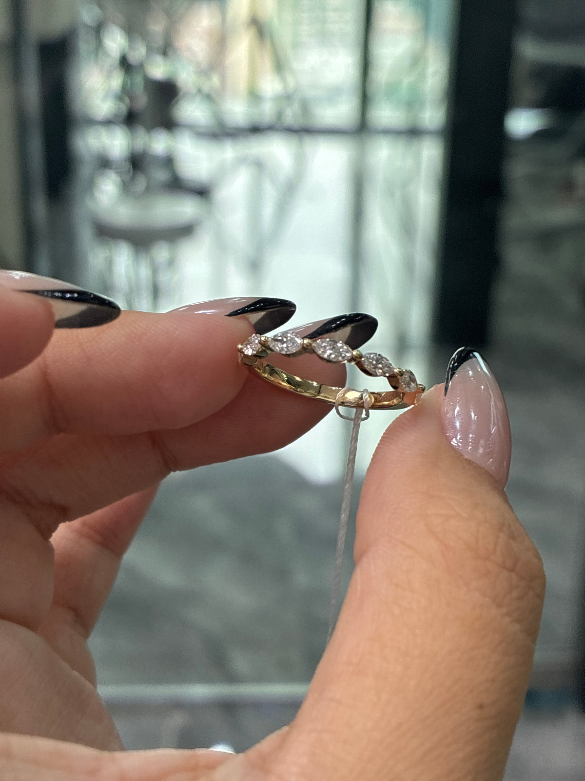 Remaining balance for Phuongvy 14k yellow gold band with 0.60ct marquis diamond on DE/vvs vs