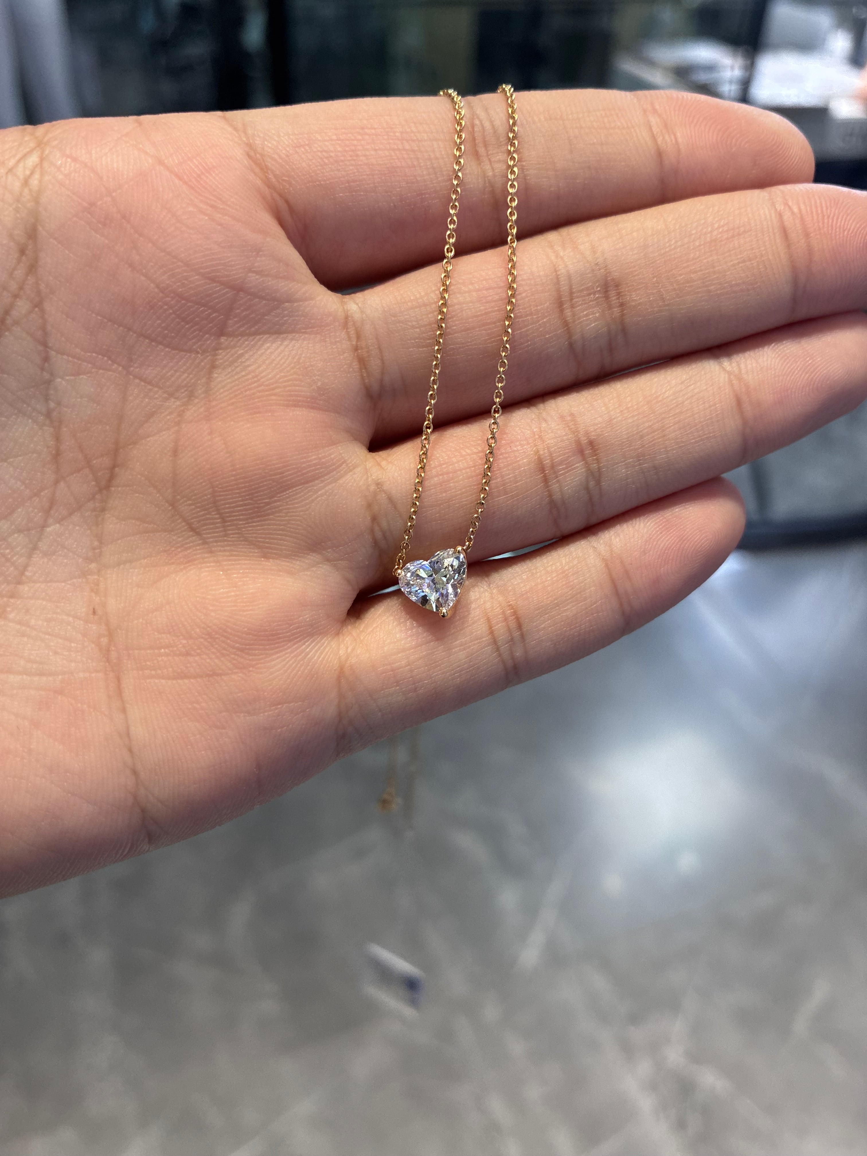 For Mitch 18k gold necklace with 1.53ct E vvs2 diamond