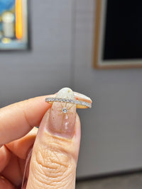 For Lola Harmony, Custom 0.475ct full eternity band in 14k gold