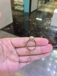 For Gmoneyy 14k yellow gold ring with 3ct main diamond side diamonds 0.136ct
