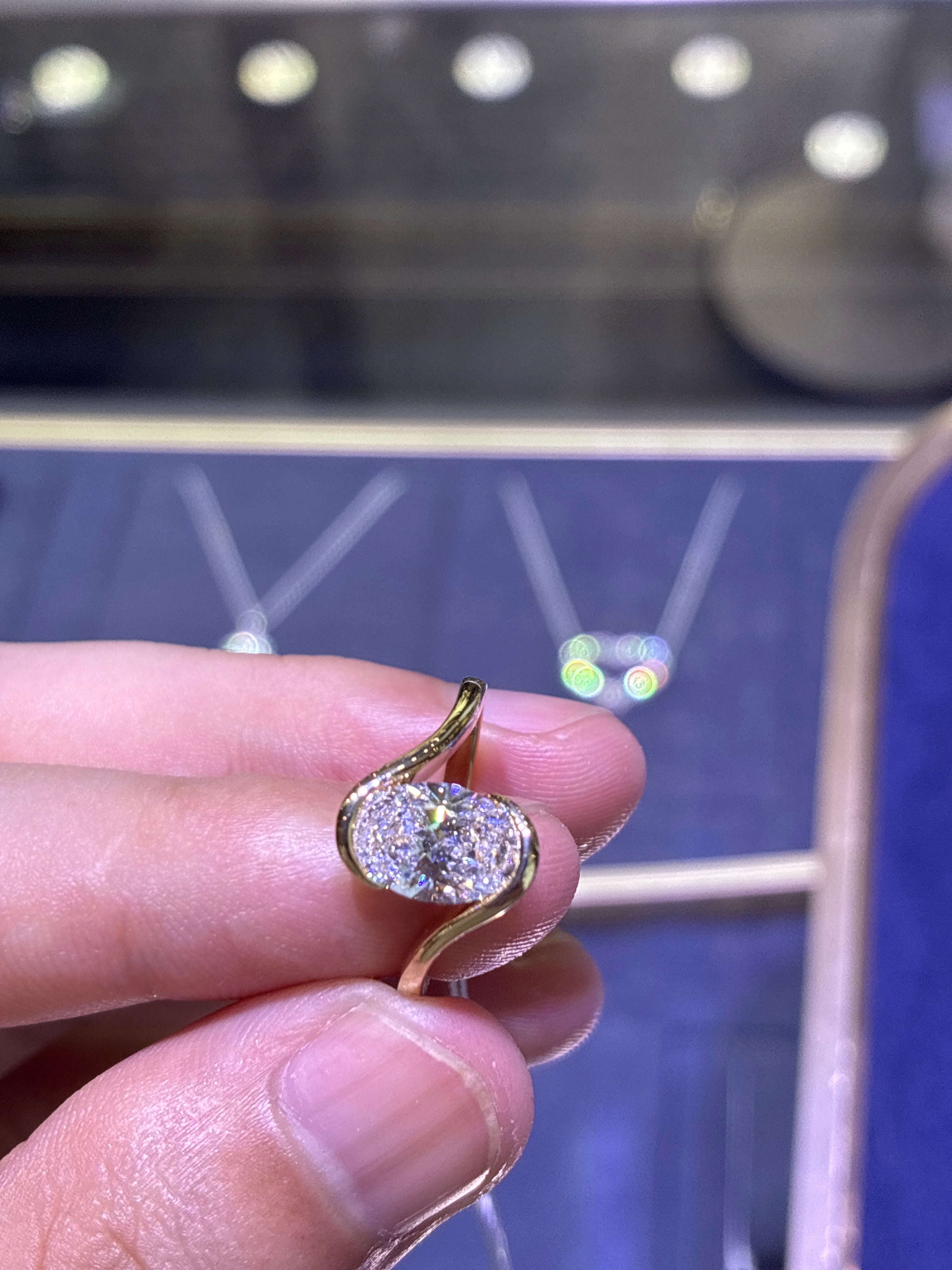 14k gold, 1.5 carat oval diamond ring