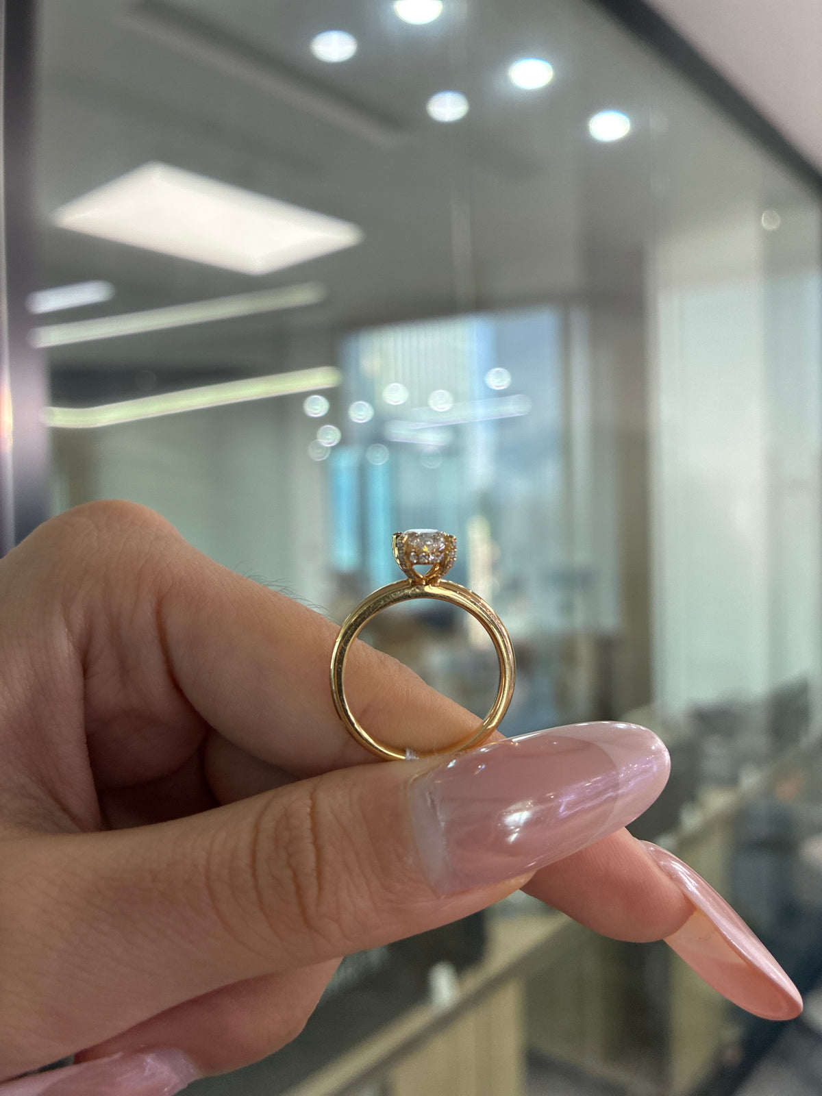 1/4 Deposit for Nicole 14k yellow gold, 1.09ct main stone, 0.119ct side stone, E/VS1