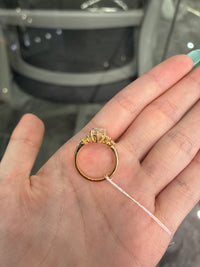 Deposit For Iffy C 14K yellow gold Marquise 3 carat E VVS2 with 0.368ct side stones ring