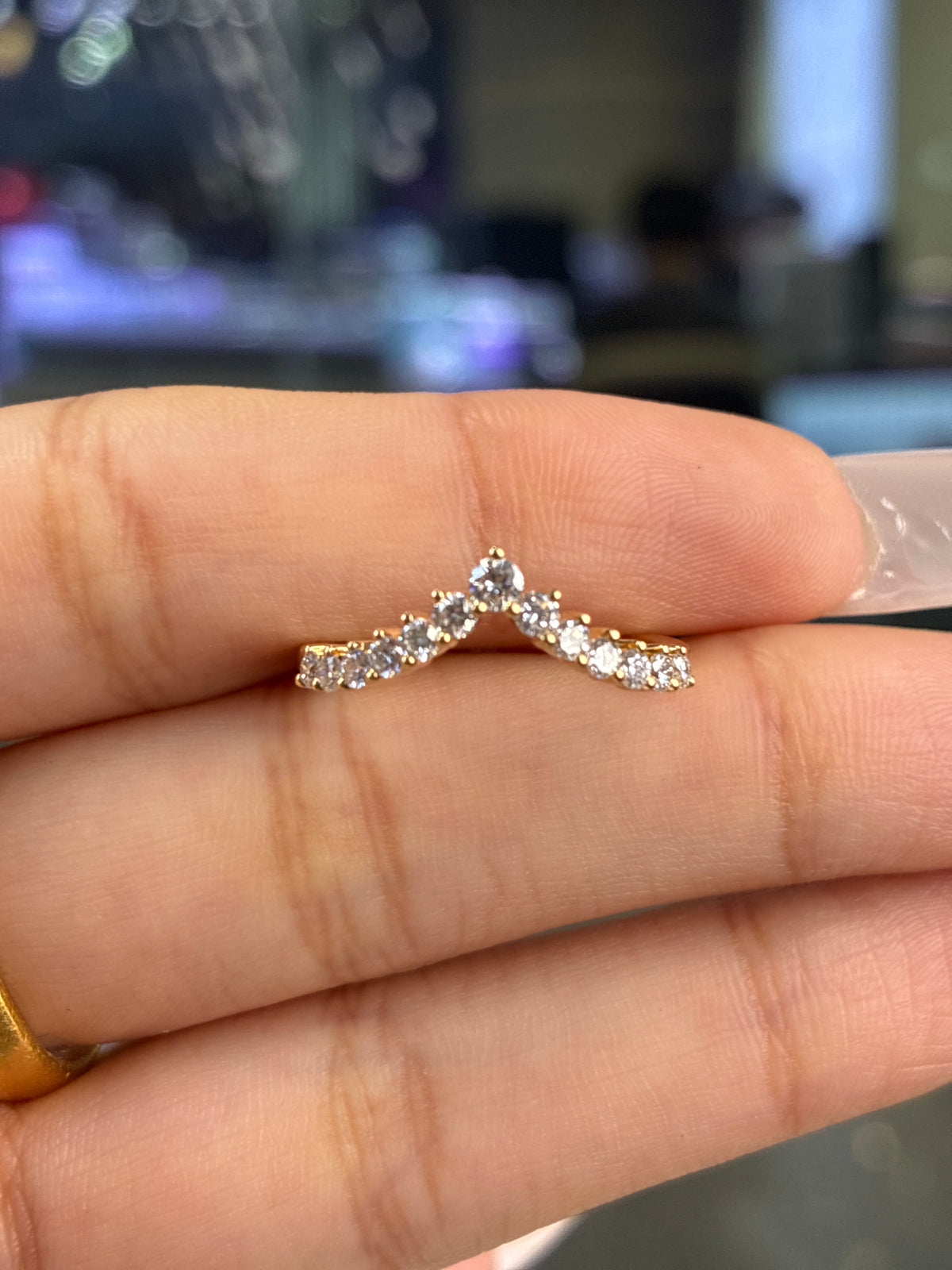 Deposit for daisy 14k yellow gold, 0.39ct total, curve band, need match with ring