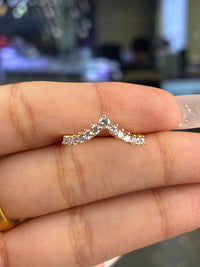 Deposit for daisy 14k yellow gold, 0.39ct total, curve band, need match with ring