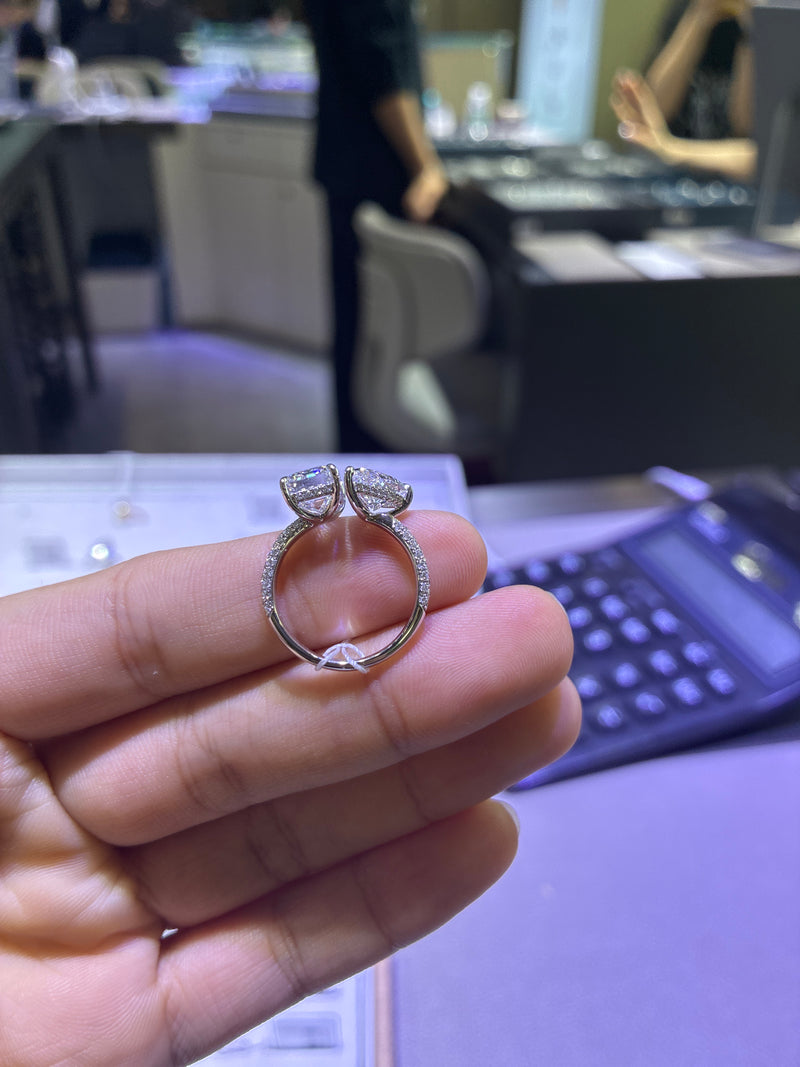 Deposit For yselle 14k white gold ring with 3ct each diamond