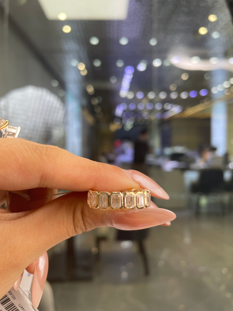 Deposit for DELILAH 14k yellow gold, 3/4 eternity, weight:5g, 4mm width band