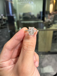 Marquise Shape Bubble Band High Setting Solitaire Ring 14K solid white gold E/VVS2 6 side stones for total 0.514ct US Size 6.5