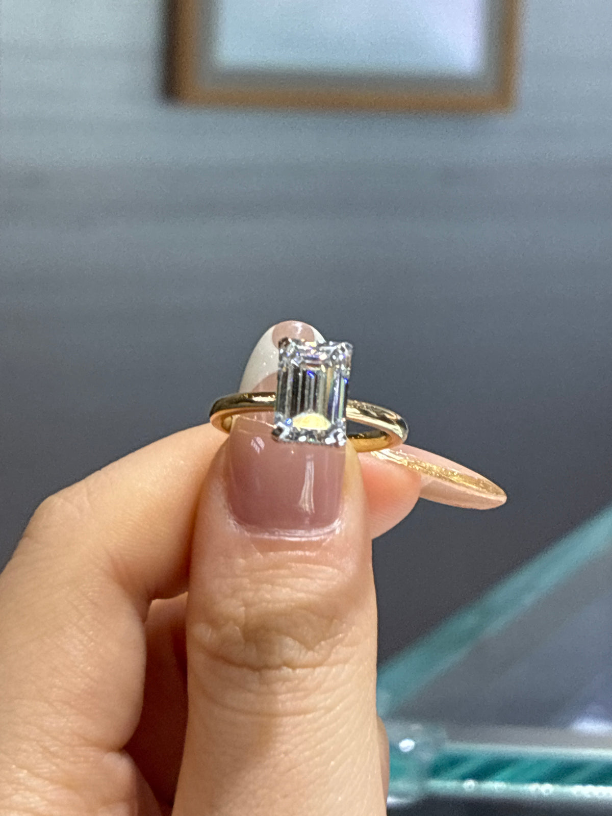 For Kally 14k yellow gold E/vvs2 3.12ct side stone 0.117ct