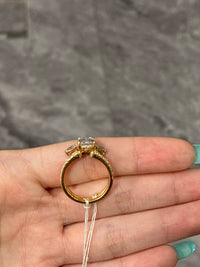 For Sounding Bored 14K yellow gold 2.01ct radiant ＥVS1, with 0.325 side stones. & 14K yellow gold pear 0.45ct with 0.307ct side stones band. Customization