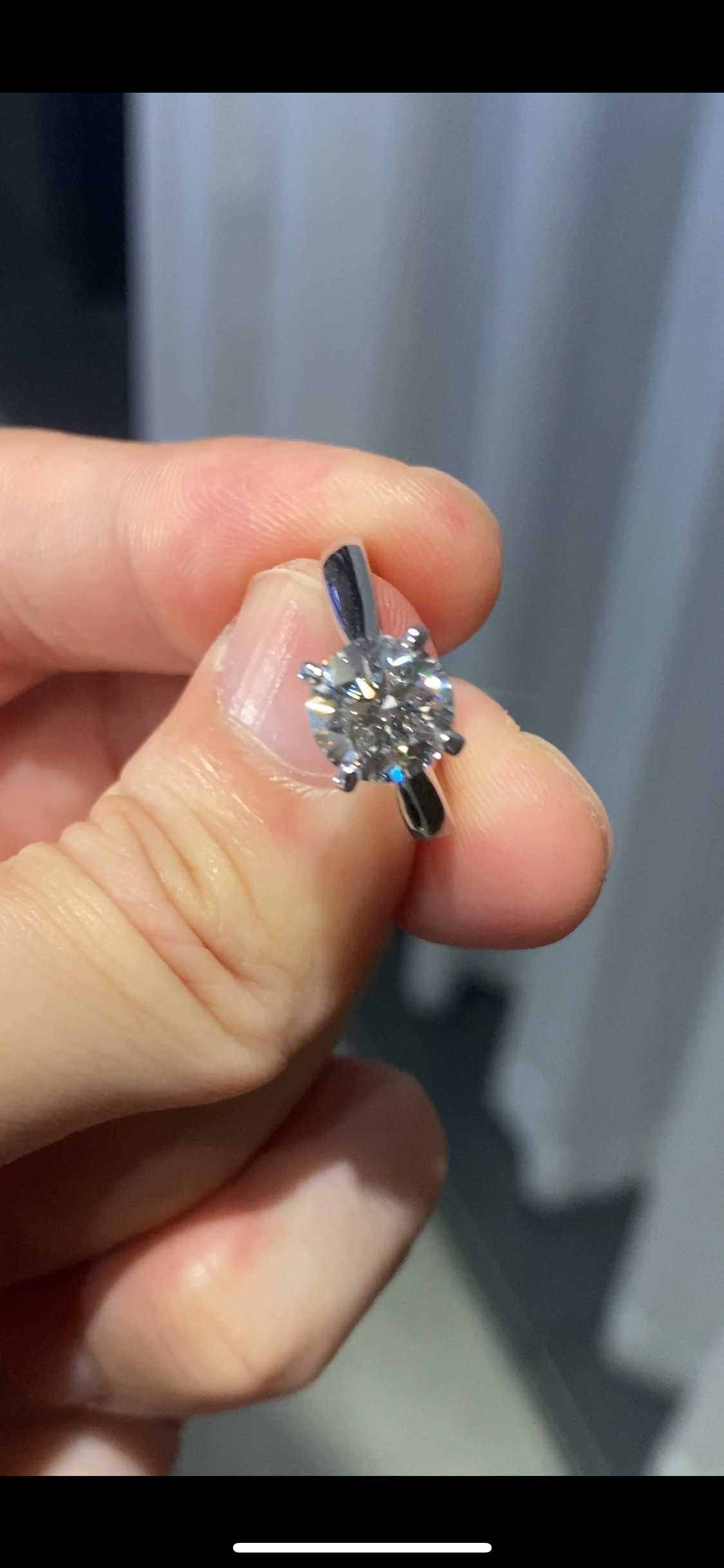 For Mr.Lozano 4 Claws Round Brilliant Cut Wedding Ring//2.010ct Round center stone//D/VVS2//US Size 6.5