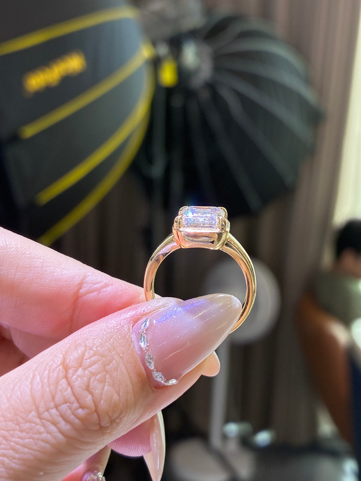 For Celeste, Deposit for 5ct Emerald Bezel ring, E/VS1