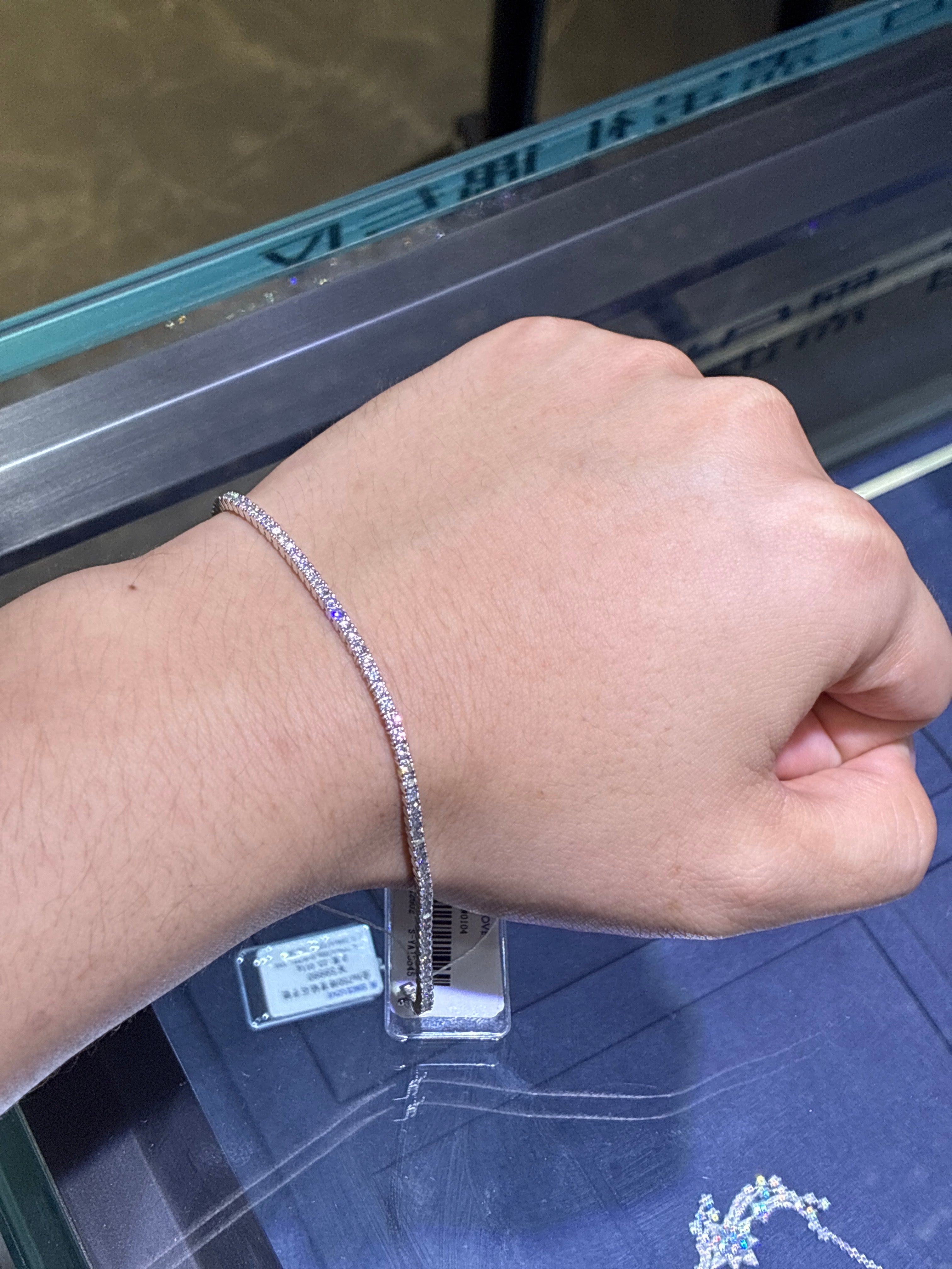 For Cadlllac,tennis bracelets,all stone 2.387ct ,18k white girl